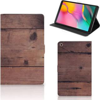 👉 Samsung Galaxy Tab A 10.1 (2019) Tablet Book Cover Old Wood 8720215868685