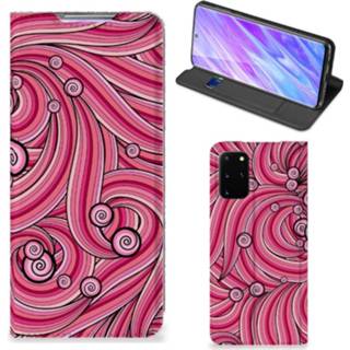 👉 Roze Samsung Galaxy S20 Plus Bookcase Swirl Pink 8720215925937