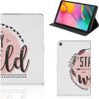 👉 Tablethoes Samsung Galaxy Tab A 10.1 (2019) Hippe Tablet Hoes Boho Stay Wild 8720215953282