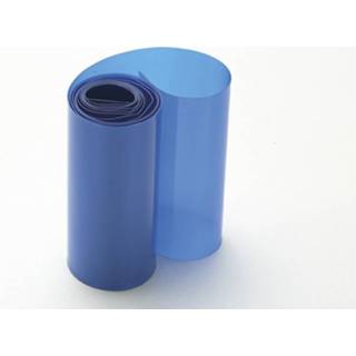 👉 Blauw transparant Krimpkous 91mm, (1m)