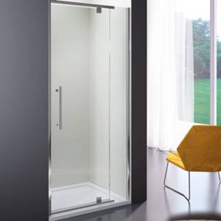 👉 Draaideur chroom glas Lacus Pianosa 6 mm Helder Veiligheidsglas Anti-Kalk Coating - 75x190 cm