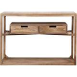 👉 Sidetable zandkleur hout l mannen Duverger Sands - massieve mango 2 lades 5404024009059