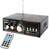 👉 Eindversterker zwart HiFi Stereo Audio MP3 met afstandsbediening ondersteunen FM USB SD MMC-kaart digitale speler 180 + (AK-699D)(Black) 6922349387991