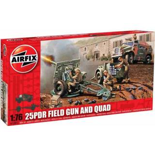 👉 Airfix 1/76 25PDR Field Gun And Quad