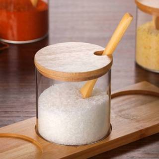 👉 Lepel transparante Creatieve borosilicaat kruiden jar keuken benodigdheden 4512785119533