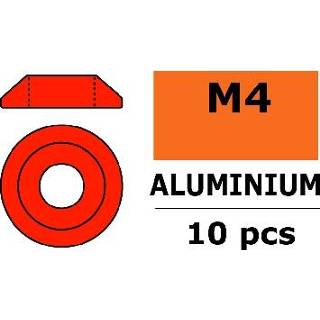 👉 Aluminium Washer voor M4 Button Head Screws (BD: 12mm) - Rood - 10st