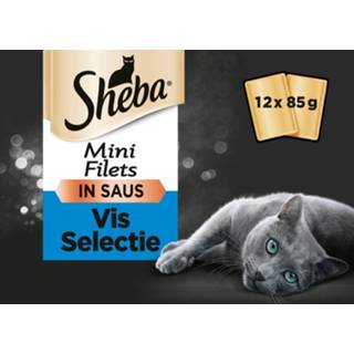 👉 Katten voer Sheba Multipack Mini Filets Saus - Kattenvoer Vis 12x85 g 3065890108523