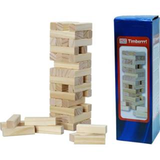 Houten blok nederlands bordspellen Vallende Toren (Jenga / 56 blokken) 8717072027188