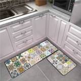 👉 Tapijt Moderne geometrische keuken anti-Skid mat tapijten grootte: 40x60cm 8733253266252