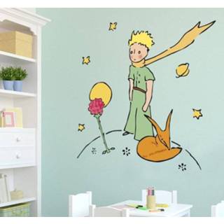 👉 Nederlands Kleine prins en roos muurzelfklevende sticker