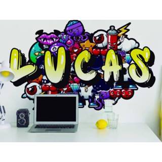 👉 Nederlands Graffiti kleurrijke naam stedelijke zelfklevende sticker