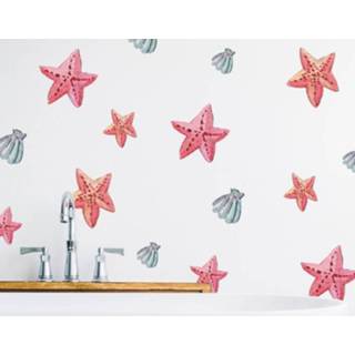 👉 Nederlands Zeester en schelpen muurzelfklevende sticker