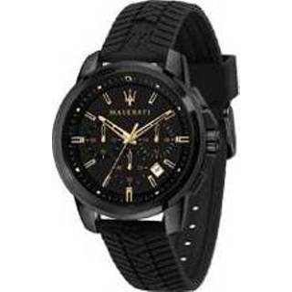👉 Horloge gekleurd staal zwart Maserati 8033288893943