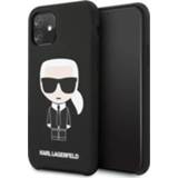 👉 Siliconen hoesje zwart Karl Lagerfeld Ikonik iPhone 11 - 3700740461044