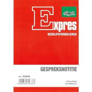 Gespreks notitieblok Gespreksnotitieblok Sigel Expres A6 100 blad 4004360896767