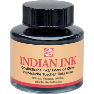 👉 Oostindische inkt zwart Talens inkt, flesje van 30 ml, 8712079409227
