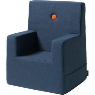 👉 Kinder stoel XL kinderen oranje blauw By KlipKlap Kinderstoel - KK Kids Chair | Dark Blue with Orange
