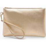 👉 Metallic Smooth Pu Zip Top Clutch Bag, Gold