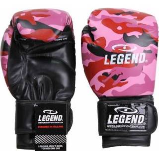 👉 Bokshandschoenen roze kunstleer vrouwen Legend Sports Powerfit & Protect Camo dames mt 16oz 8719425180960