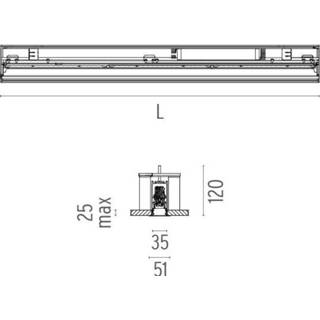 👉 Flos Architectural In-Finity 35 Recessed Trim General Lighting Emergency Module Dali AN N35TEM3G30BDA Wit