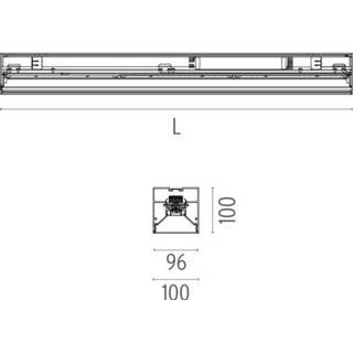 👉 Flos Architectural In-Finity 100 Suspension Down Micro-Prismatic Diffuser Emergency AN N10DEM3U30 Wit