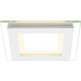 👉 Inbouwspot wit metaal plafond LED gentegreerd binnen Home sweet Glass vierkant - 8718808124010
