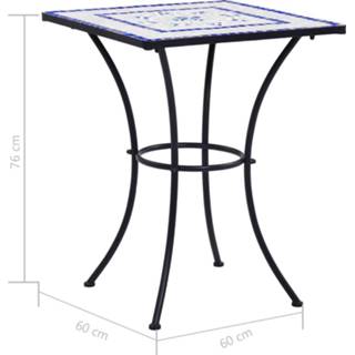 👉 Bistrotafel mozaek 60 cm keramiek blauw en wit