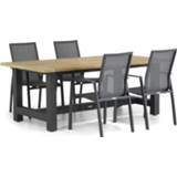 👉 Tuinset antracite dining sets grijs-antraciet Lifestyle Ultimate/San Francisco 200 cm 5-delig