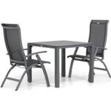 👉 Tuinset textileen xerix verstelbare sets grijs-antraciet Hartman Summerland/Pallazo 90 cm dining 3-delig