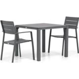 👉 Tuinset aluminium anthracite dining sets grijs-antraciet Lifestyle Stella/Pallazo 90 cm 3-delig