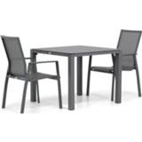 👉 Tuinset antracite dining sets grijs-antraciet Lifestyle Ultimate/Pallazo 90 cm 3-delig