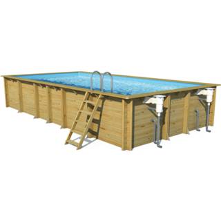 👉 Zwembad houten Weva rectangle 6 x 3 (hoogte 1,33)