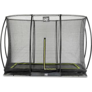 👉 Trampoline zwart EXIT Silhouette Ground 214 x 305 cm met net - 8719743250529