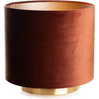 👉 Tafellamp bruin velours Hollywood Chocolate Brown 25cm Ø 7061283765607