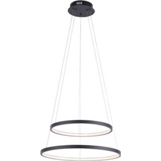 👉 Hanglamp zwart Circle Mat Led incl. Dimmer 50cm Ø 4043689960353