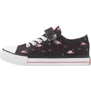 👉 Lage sneakers zwart polyester 28 vrouwen meisjes MASTER LO flamingo print - maat 8720134118373