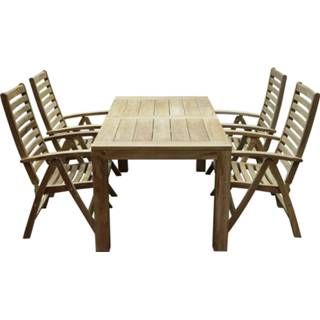👉 Tuinset teak teakhout active Arona Krista dining 180x95xH77 cm 5-delig
