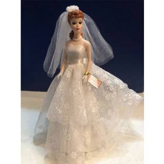 👉 Muziekdoosje porseleinen Barbie Beeldje En Wedding Day 23 cm 45544131438