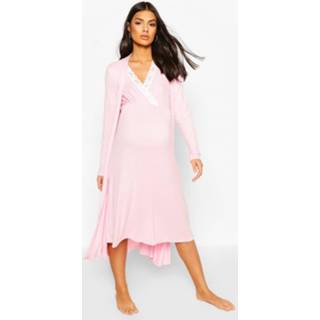 👉 Maternity Nursing Nightie & Robe Set, Pale Pink