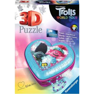 👉 Puzzel nederlands trolls 3D - 2 Hartendoosje (54 stukjes) 4005556112326