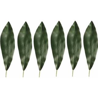 👉 Groene 6x Donkergroene Aspidistra kunsttak 75 cm