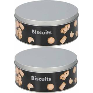 👉 Koekje metalen koek/koekjes voorraadbus 20 cm set