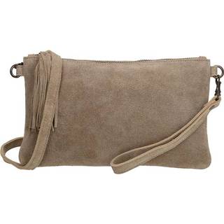 👉 Clutch suedelook magneetsluiting vrouwen volwassenen nederlands grijs Charm Suède / Avondtasje Licht 8717924149679