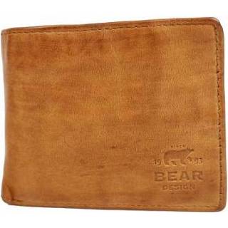 👉 Leer unisex nederlands cognac Bear Design Lage Billfold Cow Lavato 8717741287547