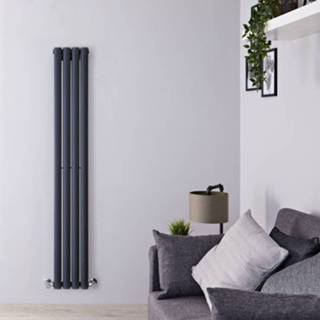 👉 Design radiatoren antraciet staal modern revive Designradiator Verticaal Ruimtebesparend 160cm x 23,6cm 5,6cm 561 Watt 5051752488627