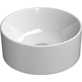 👉 Wit keramiek active stelvio Ben OpbouwwastafelØ 32x12 cm Xtra Glaze 8714175957824