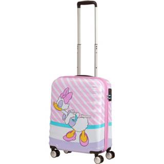 👉 Spinner roze Daisy Pink Kiss ABS TSA slot Wavebreaker Disney American Tourister 55 5400520043979