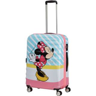 👉 Spinner roze Nie Pink Kiss ABS TSA slot Wavebreaker Disney American Tourister 67 Minnie 5400520044037