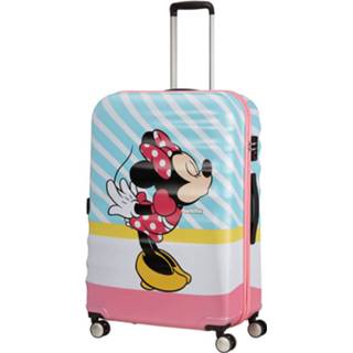 👉 Spinner roze Nie Pink Kiss ABS TSA slot Wavebreaker Disney American Tourister 77 Minnie 5400520044075