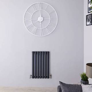 Design radiatoren antraciet staal modern revive Designradiator Horizontaal 63,5cm x 41,5cm 5,5cm 418 Watt 5051752488894